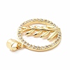 Rack Plating Brass Micro Pave Cubic Zirconia Pendants LS-KK-B057-05G-01-3