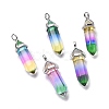 Faceted Bullet Glass Pointed Pendants KK-E282-01P-07-1