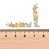Brass Micro Pave Colorful Cubic Zirconia Pendants KK-P353-08G-3