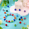 30Pcs Glass Rhinestone Clay Pave Round Beads RB-TA0001-27B-7