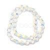 Transparent Electroplate Glass Beads Strands EGLA-F159-AB01-5