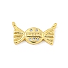 Rack Plating Brass Micro Pave Clear Cubic Zirconia Pendants KK-Z048-01G-1