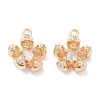 Brass Micro Pave Cubic Zirconia Charms KK-F871-34G-1
