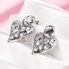 304 Stainless Steel Dangle Stud Earrings EJEW-D319-13P-2