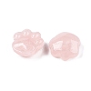 Natural Rose Quartz Cat Paw Print Figurines DJEW-N003-03I-2