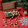 600Pcs 3 Colors Christmas Natural Wood Beads WOOD-GA0001-57-5