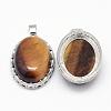 Natural Tiger Eye Pendants G-D851-30-2