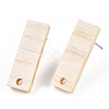 Ash Wood Stud Earring Findings EJEW-N017-011U-2