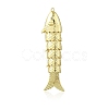 Brass Micro Pave Cubic Zirconia Big Pendants KK-C143-52C-G-3