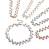 Electroplate Faceted Oval Glass Beaded Necklaces NJEW-JN02625-1