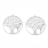 Rack Plating Brass Filigree Pendants KKC-T001-56P-2
