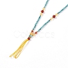 Adjustable Natural Turquoise Beaded Necklace Making MAK-G012-02-3