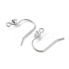 Rhodium Plated 925 Sterling Silver with Clear Cubic Zirconia Earring Hooks LS-STER-G036-16P-2