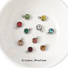 20Pcs 10 Colors 201 Stainless Steel Rhinestone Charms STAS-FS0002-05-3