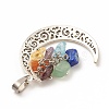 Natural Mixed Stone Pendants PALLOY-JF01487-4