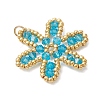 Glass Seed Beaded Pendants PALLOY-MZ01270-01-2