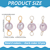 24Pcs 2 Colors Natural Cultured Freshwater Pearl Two Sides Polished Charms PALLOY-ME00012-2