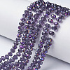 Electroplate Transparent Glass Beads Strands EGLA-A034-T2mm-F09-1