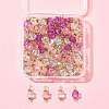 100Pcs Clear Acrylic Faceted Cube Connector Charms PALLOY-FS00042-01-7