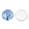 Half Round/Dome Tree Pattern Glass Flatback Cabochons for DIY Projects GGLA-Q037-25mm-M28-11-2