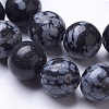 Natural Snowflake Obsidian Beads Strands G-D855-11-10mm-3