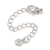 Brass with Cubic Zirconia Chain Extender KK-B102-41P-1