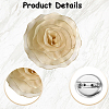 1Pc Flower Polyester Brooches JEWB-CN0001-08D-5