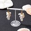 Golden 304 Stainless Steel Leverback Earrings EJEW-TA00343-2