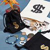 4Pcs 2 Colors Canvas Drawstring Bags ABAG-NB0001-69B-5