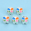 Alloy Enamel European Beads LS-MPDL-T005-004F-RS-3