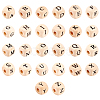 Kissitty ddPrinted Natural Wood Beads WOOD-KS0001-12-29