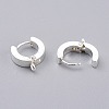 201 Stainless Steel Huggie Hoop Earrings Findings STAS-A167-01C-S-3