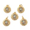 Brass Micro Pave Cubic Zirconia Pendants ZIRC-P092-010G-02-RS-1