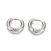 Tarnish Resistant 304 Stainless Steel Huggie Hoop Earrings EJEW-G272-01-8mm-P-1