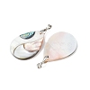Natural Abalone Shell & Black Lip Shell & Pink Shell Pendants SSHEL-B003-06P-05-2