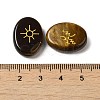 13Pcs Natural Tiger Eye Rune Stone G-C095-02E-3
