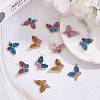 20Pcs Butterfly Alloy Enamel Pendants & Links Connectors JX228A-3