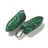 Synthetic Malachite Pointed Pendants G-B127-18P-04-2