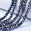 Electroplate Glass Beads Strands EGLA-A034-P6mm-B-2