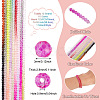 Pandahall 10 Strands 10 Colors Transparent Gradient Color Glass Beads Strands GLAA-TA0001-56-4