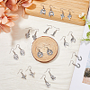 10 Pair 10 Style Alloy Dangle Earrings with 304 Stainless Steel Pins EJEW-AB00035-5