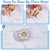 6Pcs Flower Alloy Plastic Cufflinks FIND-CY0001-65B-5