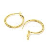 Twisted Big Ring Huggie Hoop Earrings for Girl Women KK-C224-05G-01-2