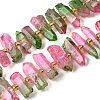 Electroplated Natural Quartz Crystal Beads Strands G-F800-D-2