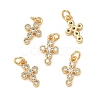 SHEGRACE Brass Micro Pave Cubic Zirconia Pendants XGRQ3D520-491G-2