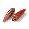 Natural Red Aventurine Pointed Pendants G-D040-01P-B08-3