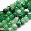 Natural Striped Agate/Banded Agate Bead Strands G-K155-B-8mm-08-1