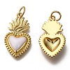 Golden Tone Brass Enamel Pendants KK-K750-01G-E-2