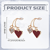 1 Pair Alloy Rhinestone Dangle Stud Earrings EJEW-LP0003-74A-2