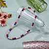 Polymer Clay Rhinestone Round Beaded Necklaces NJEW-SW00049-05-4
